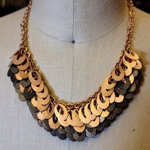 Steve Madden Rose Gold and Gunmetal Necklace